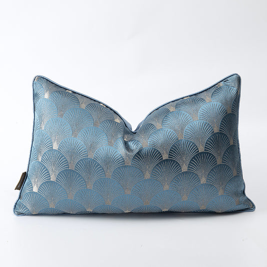 Blue And White, Geometric Designs, Lumbar Pillows